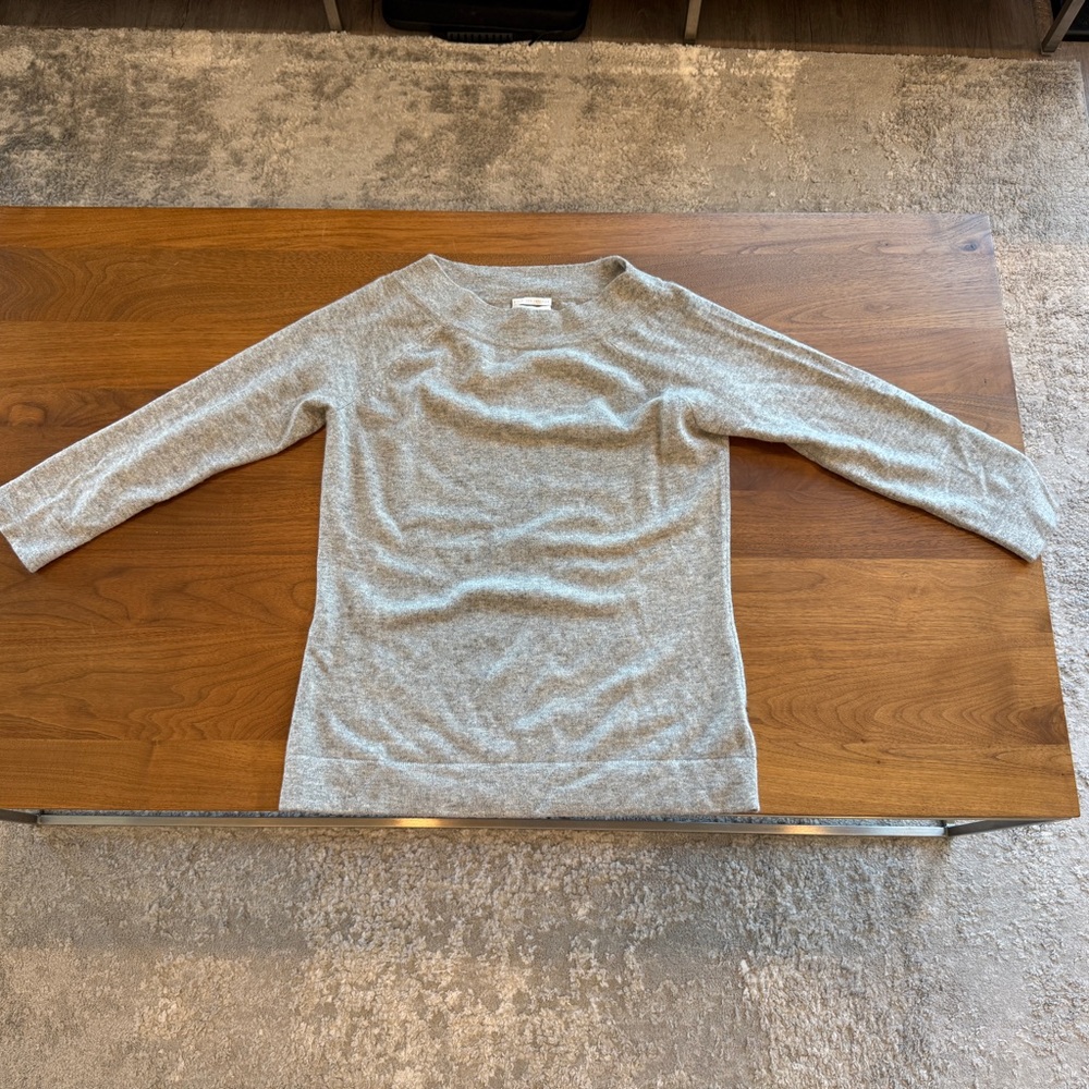 Charter Club Women's 100% Cashmere Sweater Top Grey Size M